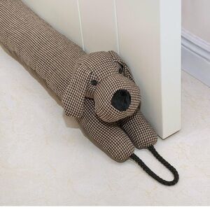 Marwood Under Door Draft Stopper Door/Window, Weighted, Hanging Loops, Brown Dog